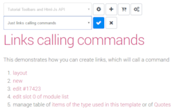 Demo of link-buttons calling CMS commands